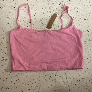 Skims Pink Cropped Cami